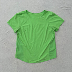 Lululemon Lightweight Stretch Run Short Sleeve Shirt Scream Green Women's Size 4